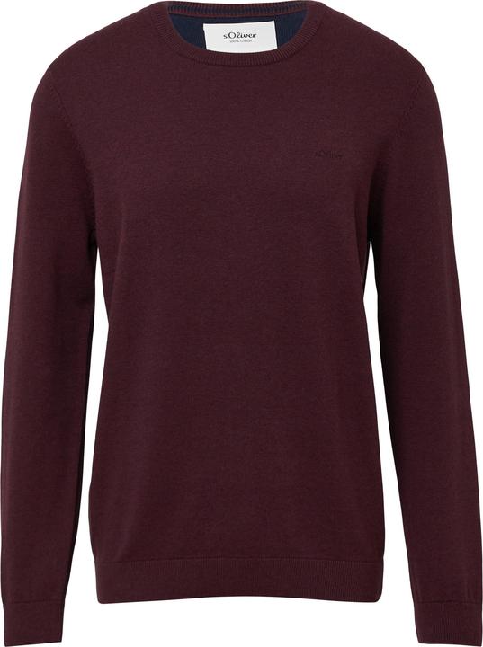 Produktbild s.Oliver Strickpullover Baumwollpullover mit Logo-Stickerei (XL)