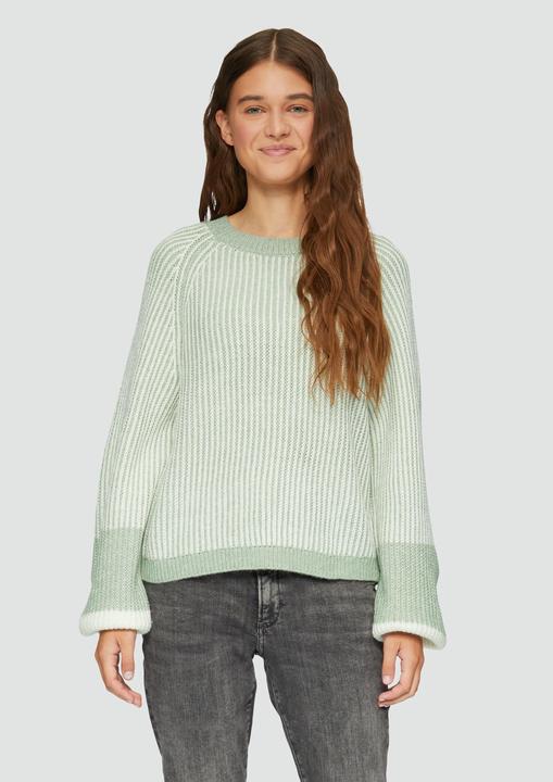 Actual product image S.Oliver Strickpullover Verkürzter Pullover mit Colour-Blocking (L)