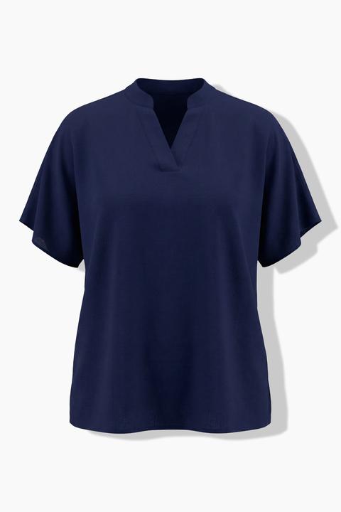 Actual product image Ulla Popken Split Sleeve Relaxed Fit Blouse (62)