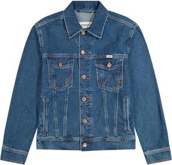 Actual product image Wrangler Classic Denim Jacket, Regular Fit, Machine Washable (XL)