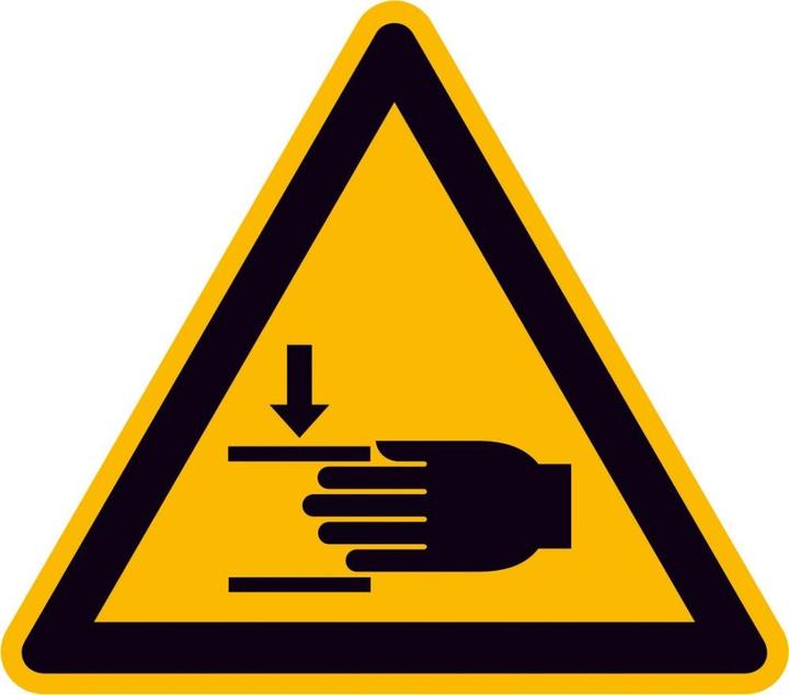 Produktbild BRW Warnschild Handverletzungen - 10 cm