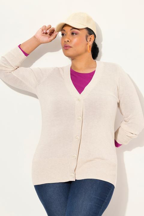 Actual product image Ulla Popken Classic Button Cardigan Sweater (50, 52)