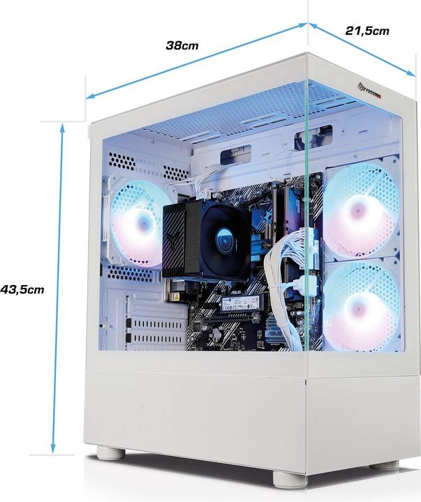 Actual product image Kiebel PC set with 23.8 inch TFT Online Gamer AMD Ryzen 5 4650G, 8GB DDR4, AMD Vega graphics, 1TB SSD (1000 GB, 16 GB)