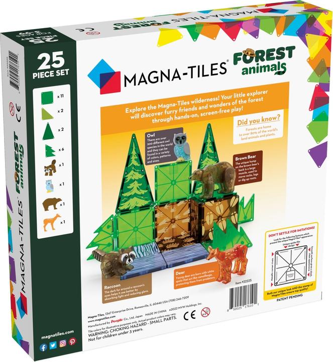 Actual product image Magna-Tiles Forest Animals Set (25 pieces)