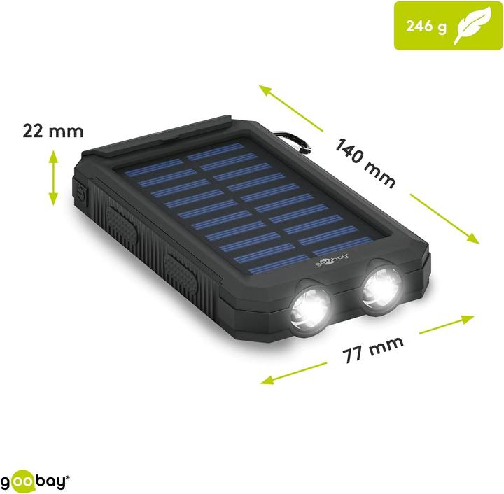 Produktbild Goobay Solar Outdoor (8000 mAh, 10 W, 8000 Wh)