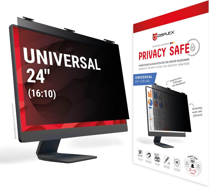 Produktbild Displex Privacy Safe, Desktop Monitor Blickschutzfilter (24", 16 : 10)