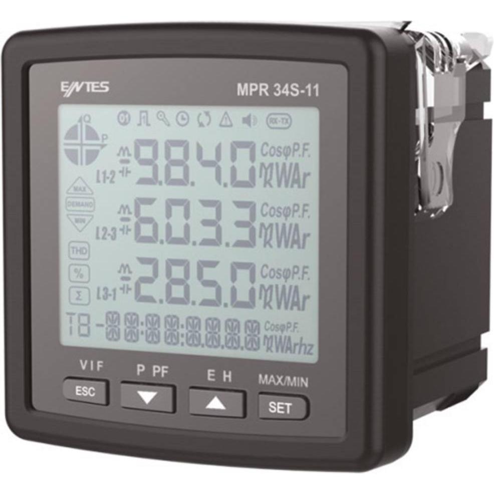 Entes, Multimeter, Digitales Einbaumessgerät Multimeter Einbauinstrument 1x Digitaleingang Digitalausgang Impulsausg