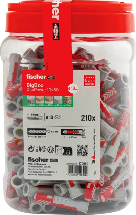 Productafbeelding Fischer DuoPower 10x50 BigBox (210) (1 Pcs.)