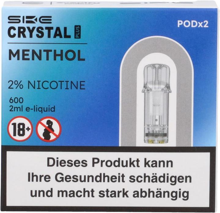 Produktbild SKE Crystal Plus Menthol - E-Pod-Nachfüllung - 2 Stk. à 2 ml (Menthol)
