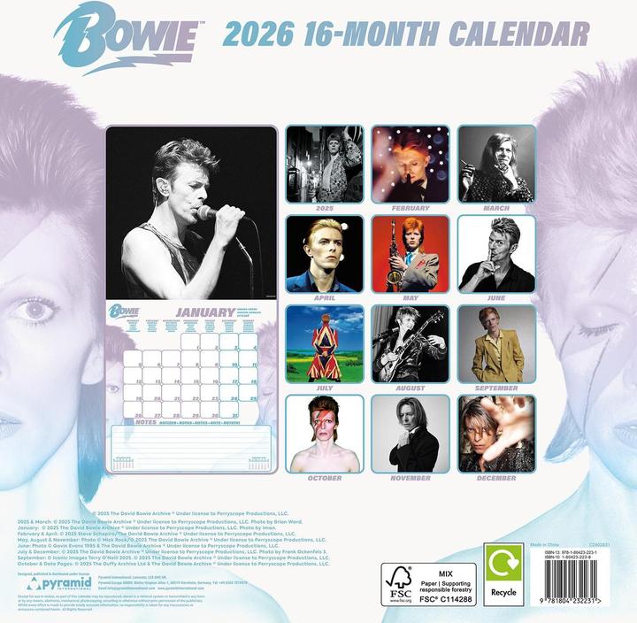Immagine prodotto David Bowie Calendario