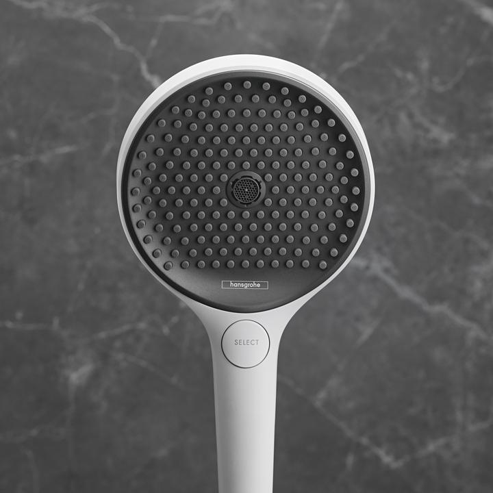 Actual product image hansgrohe Rainfinity hand shower 130 3jet EcoSmart (matt white) (3 Beam types, 9 l/min)