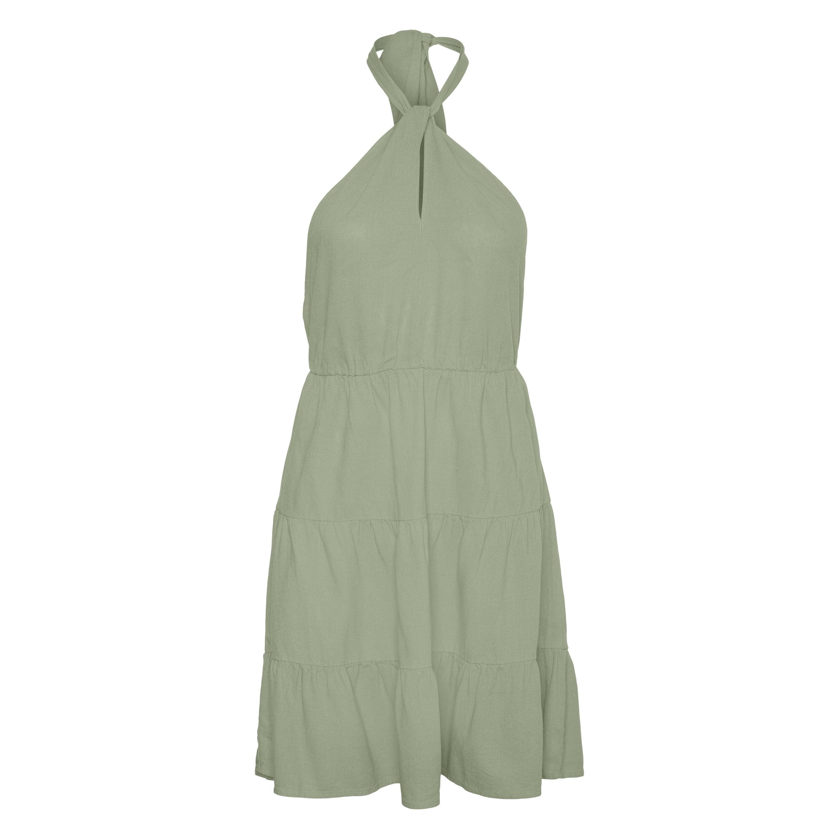 Vero Moda, Damen, Kleider, Vmmymilo Halterneck Short Dress Wv Ptt, Grün, (M)
