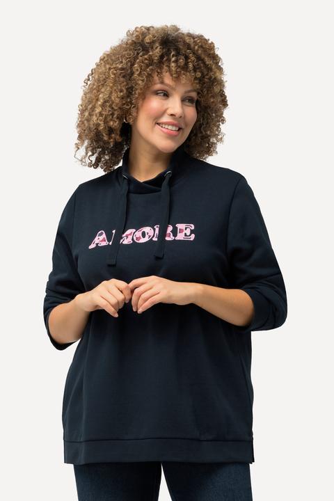 Immagine prodotto Ulla Popken Felpa classica con scritta Amore, collo alto e maniche lunghe (50, 52)