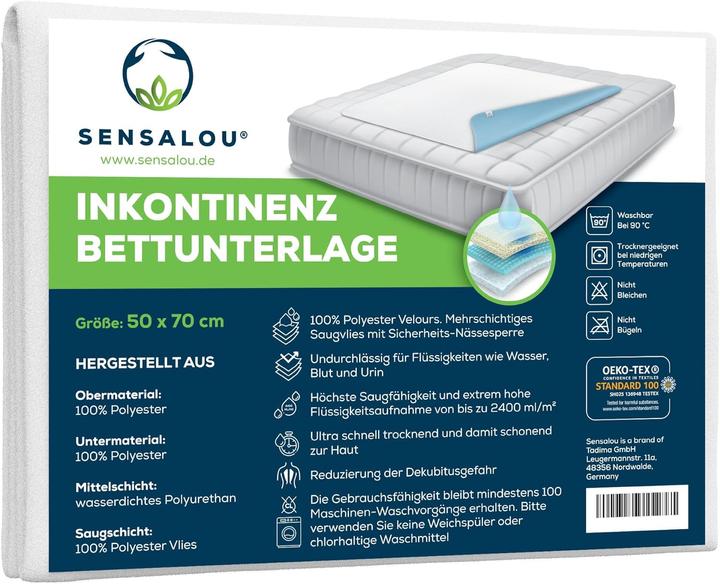 Actual product image Sensalou Inkontinenz-Bettunterlagen 4er Set (4 x)