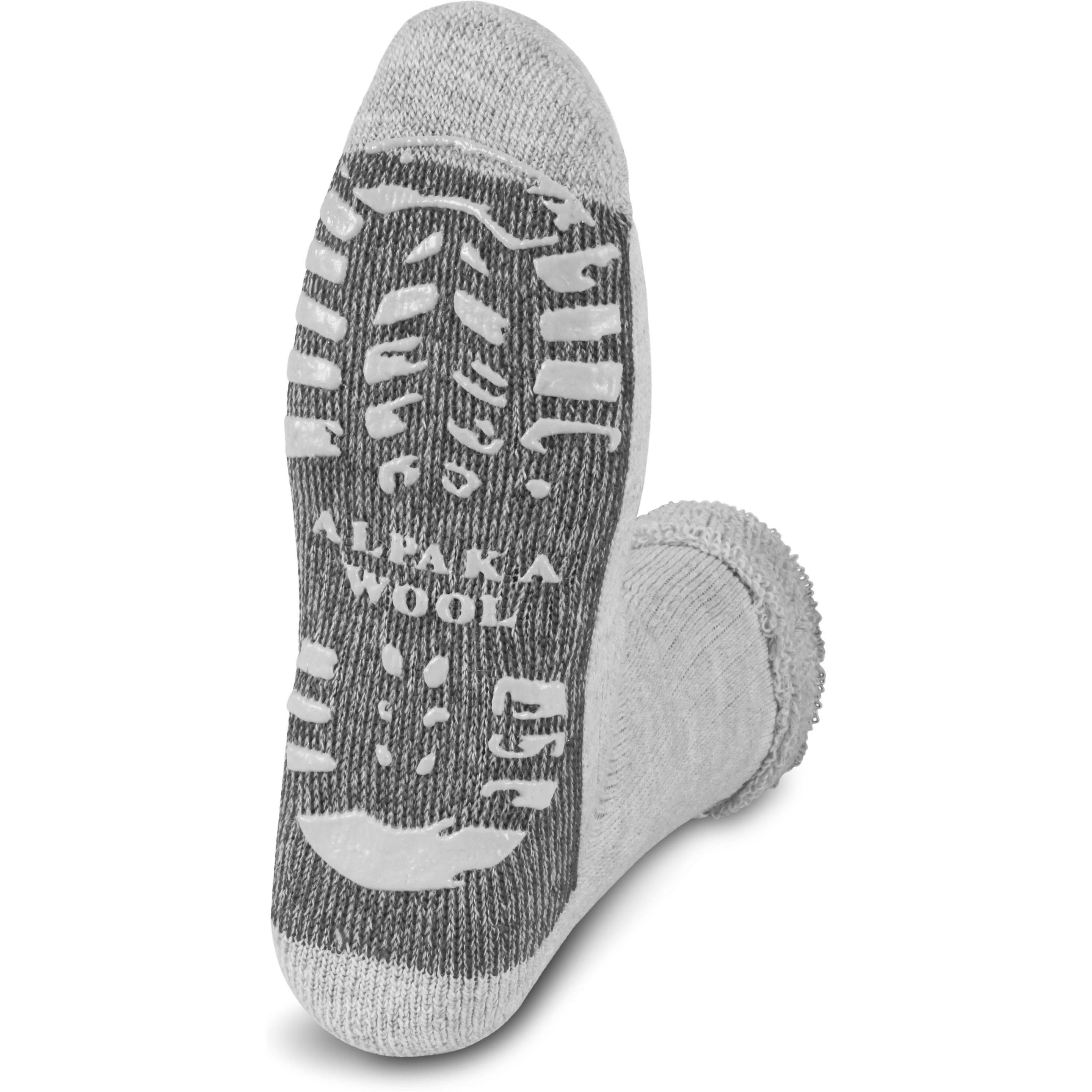 Thumbnail - Normani, Herren, Socken, Alpaka-Wollsocken mit ABS-Druck, Grau, (Einzelpack, 43 - 46)