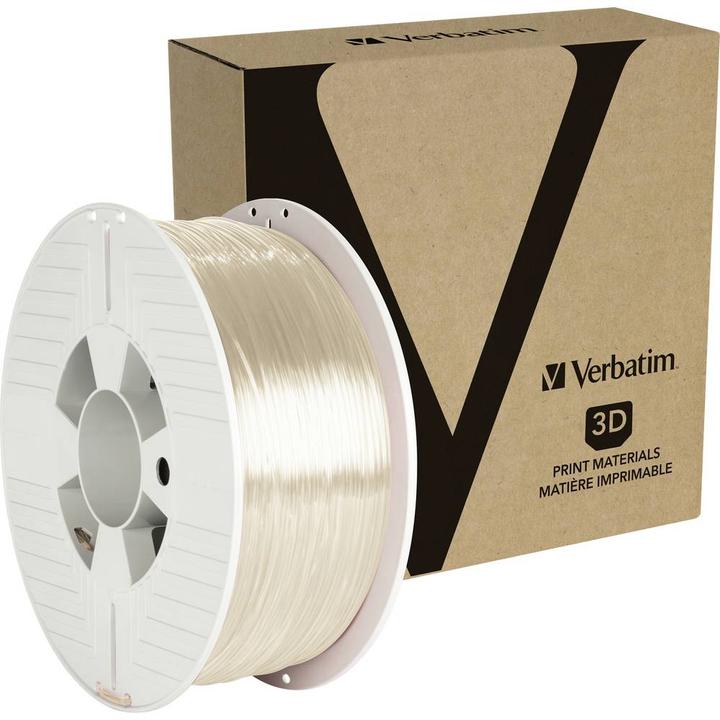 Image du produit Verbatim Filament clair PETG (55051) (PETG, 1.75 mm, 1000 g, Transparent)