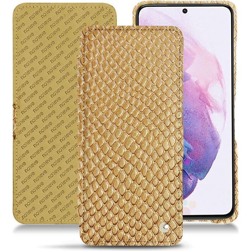 Noreve Lederschutzhülle horizontal (Samsung Galaxy S21), Smartphone Hülle, Beige