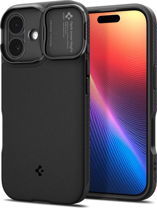 Actual product image Spigen - Optik Armor MagSafe - iPhone 17 - Black (Apple iPhone 17)