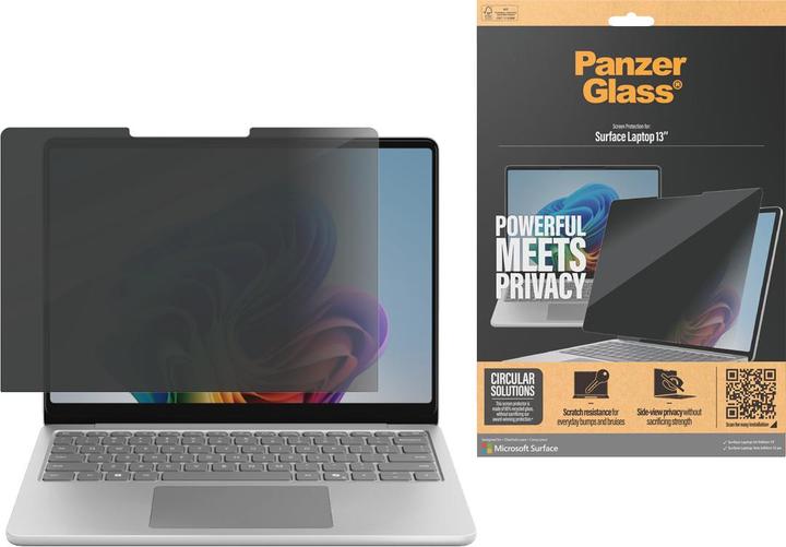 Actual product image PanzerGlass ® Privacy Screen Protector Microsoft Surface Laptop 1st Edition 13" | Ultra-Wide Fit (13")