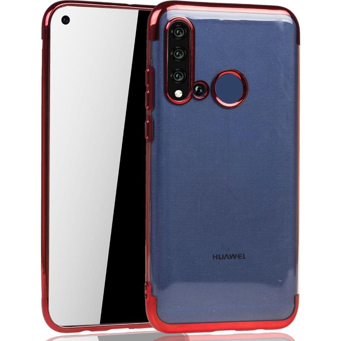 Thumbnail - König Design Huawei P20 Lite 2019 Hülle Case Handy Cover Schutz Tasche Schutzhülle Etui Rot (Huawei P20 Lite (2019)), Sm...