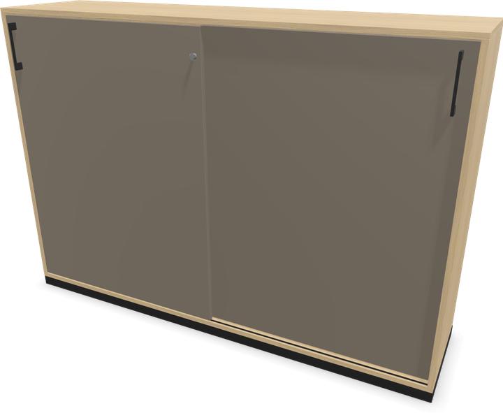 Cubanitgrau, Eichendekor gebleicht, Schwarz