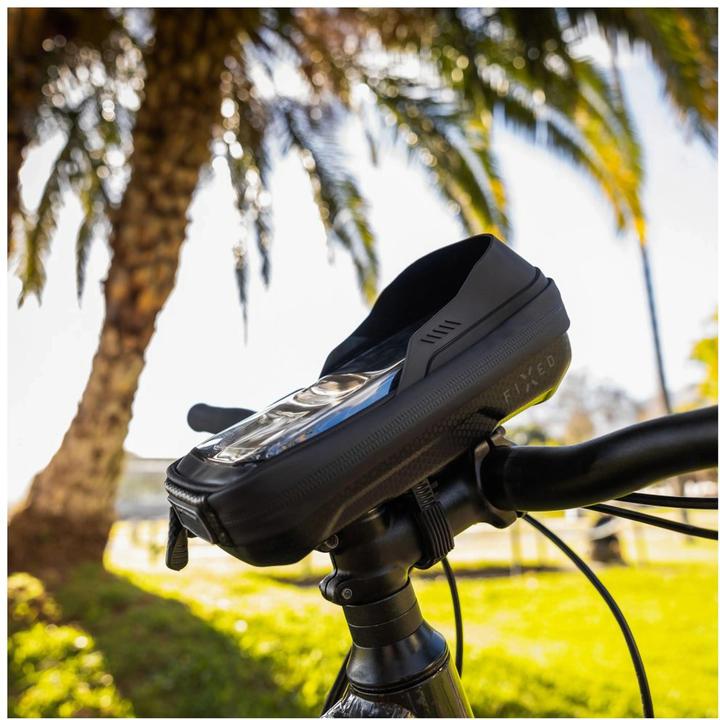 Produktbild Fixed Fest installierte FIXBIB2-BK | Fahrradkoffer | Schwarz | Für alle Arten von Telefonen bis zu 6 8 Zol