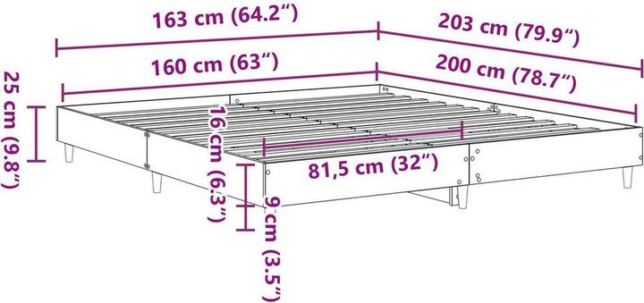 Image du produit vidaXL Plattformbett (160 x 200 cm)