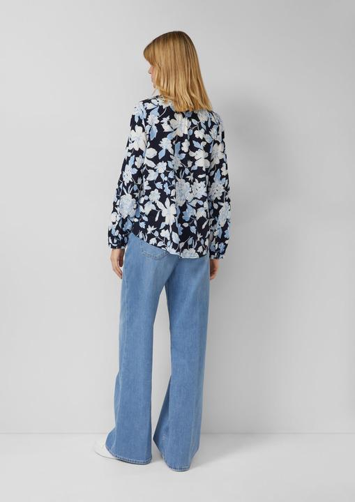 Immagine prodotto s.Oliver Bluse Fliessende Viskose-Bluse mit Raffung und Allover-Muster (48)