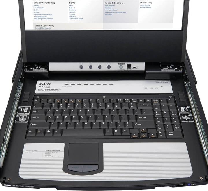 Produktbild Eaton TIPPLITE 8-Port KVM Switch 43,18cm 17Zoll LCD DisplayPort IP Remote