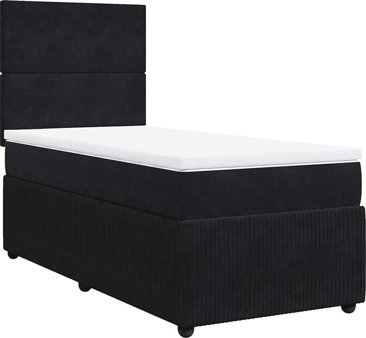 Actual product image vidaXL Bo x spring bed with mattress 200 x 200 cm velvet (200 x 200 cm)