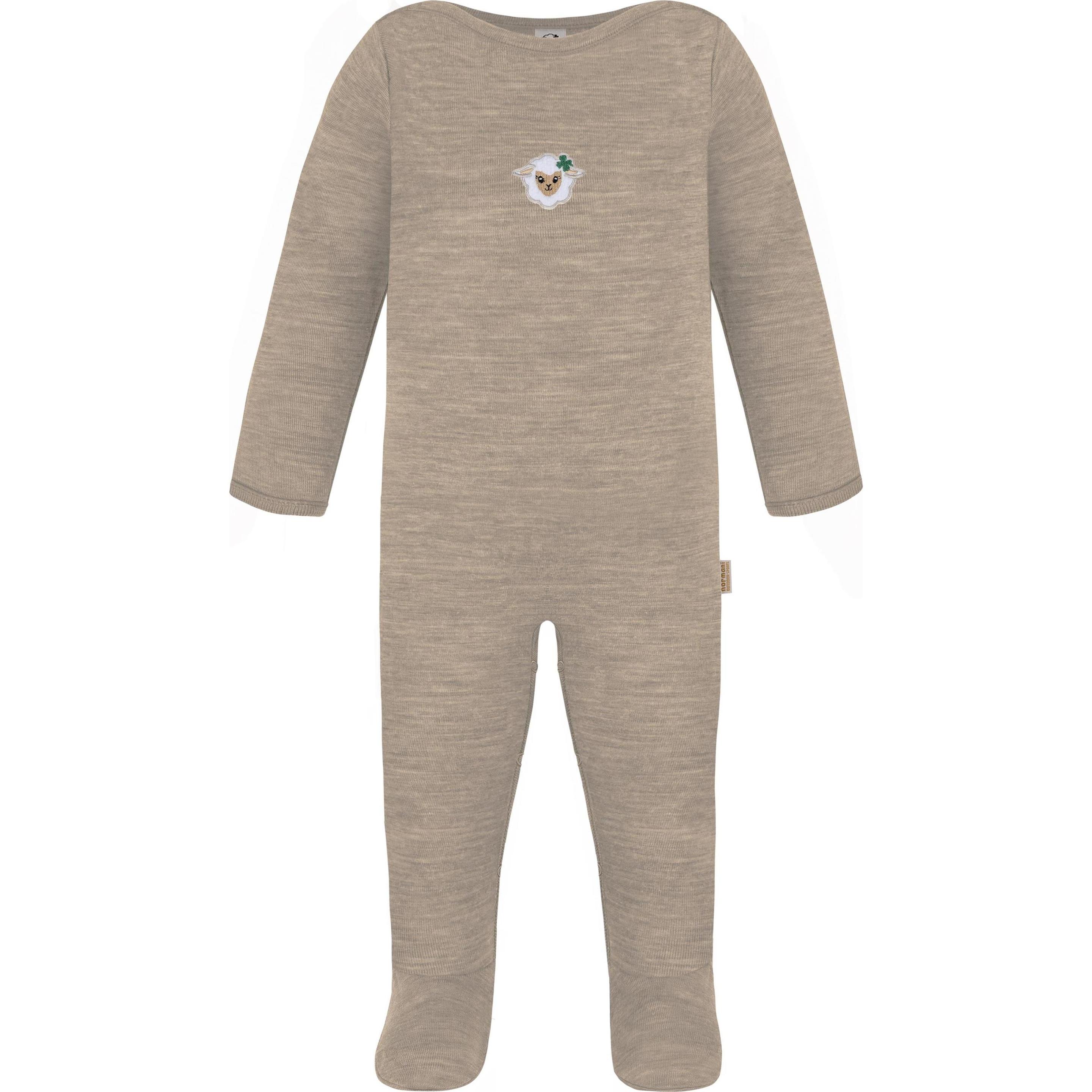 Normani, Herren, Strampler, Baby Merino Strampler „Levin" - 9409, Beige, (56)