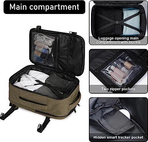 Produktbild Only-Bags.Store Rucksack 40 x 20 x 25 cm für Ryanair Flugzeug Reise Rucksack Handgepäck Laptop Tagesrucksäcke PET (20 l)