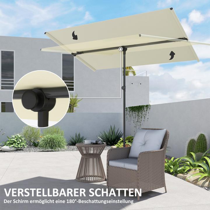 Image du produit Outsunny Sonnenschirm Aluminium, Polyester Beige (1.50 m)