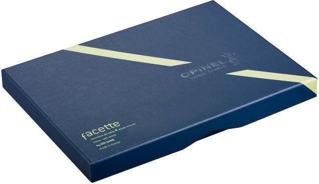 Actual product image Opinel Facette ash, smooth, Box of 4 (4 Piece, Knife)