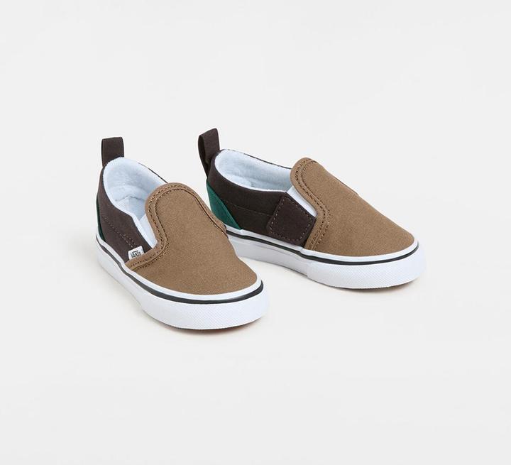 Actual product image Vans Slip-On V COLOR BLOCK BROWN/MULTI (22.5)
