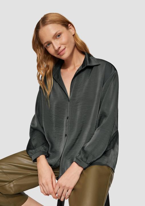 Image du produit S.Oliver Bluse Satinierte Bluse mit V-Ausschnitt (42)