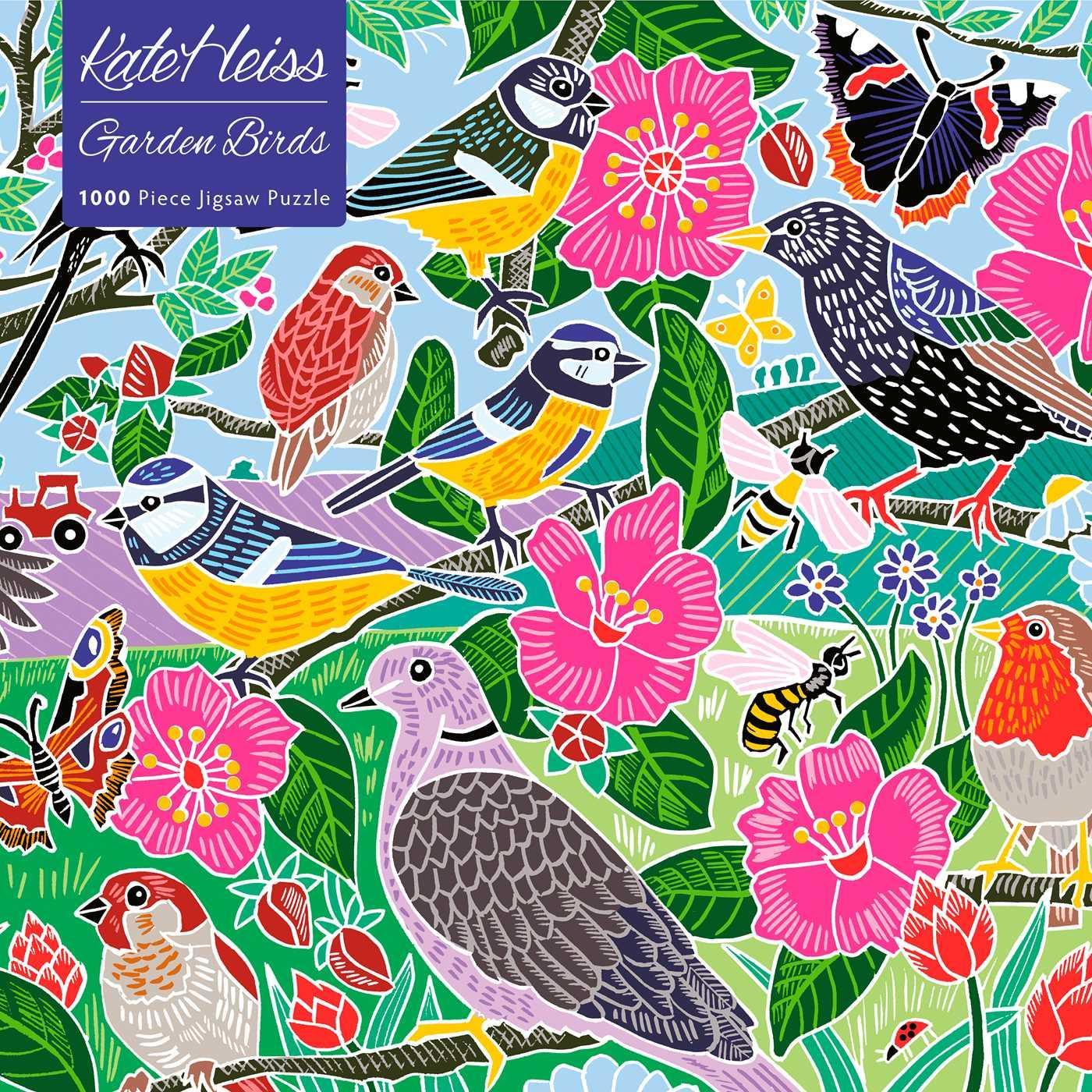 Flechsig Puzzle - Kate Heiss, Gartenvögel (1000 Teile)