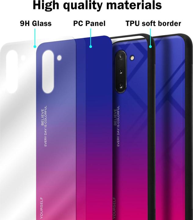 Image du produit Cadorabo Couverture en verre TPU 2 couleurs (Samsung Galaxy Note 10)