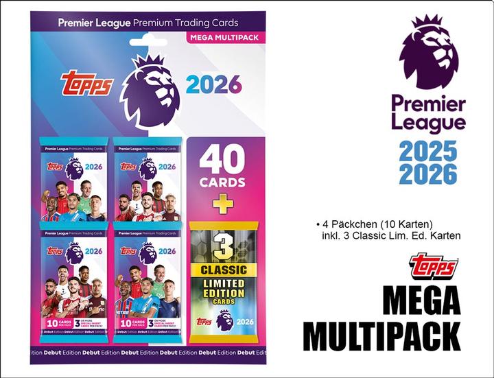 Actual product image Topps Premier League Mega Multipack (PL25-03) (English, Booster Pack)