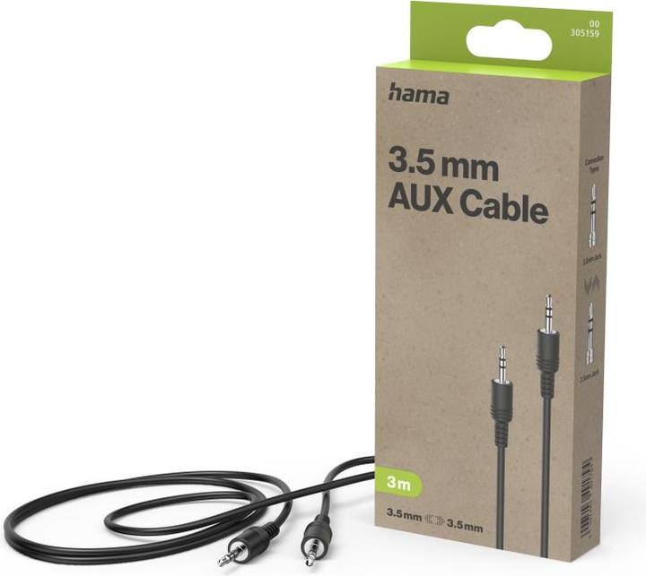 Image du produit Hama Câble audio stéréo jack 3,5 mm - jack 3,5 mm, 3,0 m (3 m)