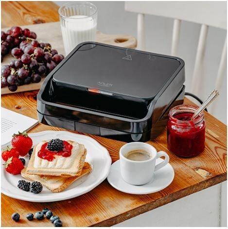 Produktbild Adler Sandwich maker 2 in 1 | AD 3070b | 850 W | Number of plates 2 | Black