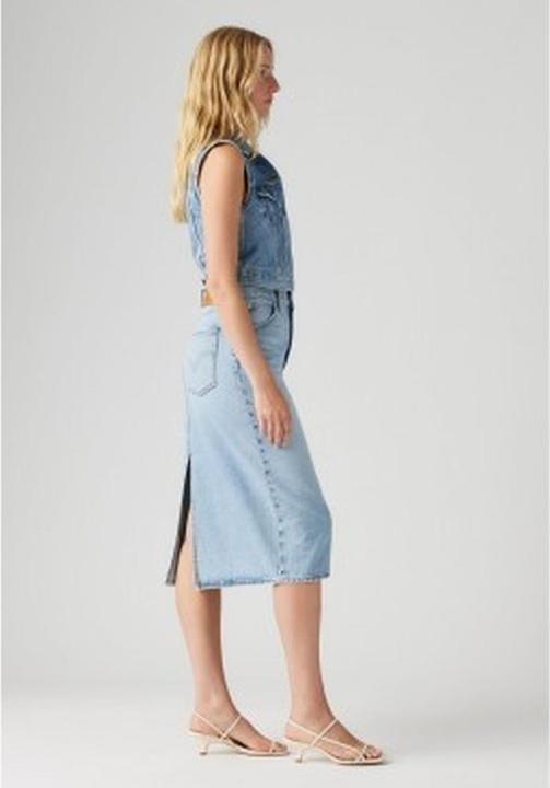 Actual product image Levis HR Back Slit Skirt Riveting Clean Hem (40)