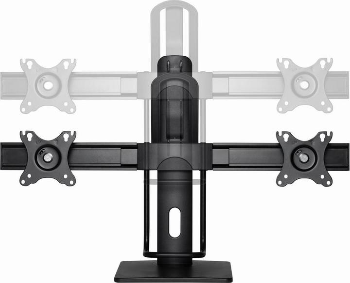 Produktbild Gembird Stojak biurkowy na dwa monitory z regulacją wysokości 17-27inch do 6kg (Tisch, 27", 6 kg)