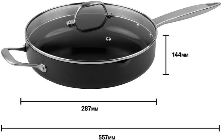 Produktbild Zyliss Bratpfanne mit Glasdeckel Ultimate Pro (Bratpfanne, Aluminium, Edelstahl, Keramik, 28 x 14.40 cm)