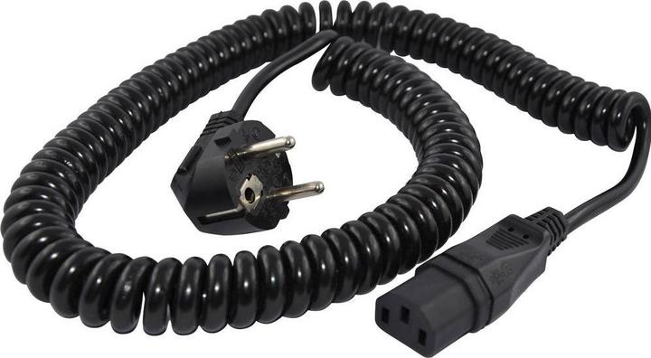 Produktbild HAWA R6502 Kaltgeräte Anschlusskabel Schwarz 1.6 m Spiralkabel (1.60 m)