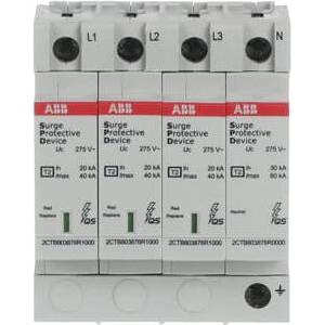 Thumbnail - ABB, Überspannungsschutz, Überspann.ableiter OVRT23N40-275PQS Typ 2 für 230/400V TT-3Ph. + TN-S