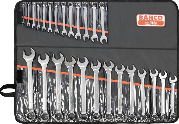 Actual product image Bahco Combination wrench set 26 pcs In plastic bag (32 mm, 18 mm, 11 mm, 12 mm, 20 mm, 19 mm, 27 mm, 15 mm, 13 mm, 25 mm, 6 mm, 21 mm, 7 mm, 14 mm, 29 mm, 8 mm, 10 mm, 30 mm, 23 mm, 26 mm, 22 mm, 17 mm, 28 mm, 9 mm, 16 mm, 24 mm, 31 mm)