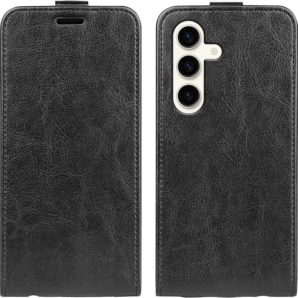 Cover-Discount Klassisches Flip Case vertikal schwarz (Samsung Galaxy S24+), Smartphone Hülle, Schwarz
