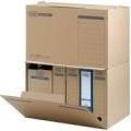Actual product image Elba Archive container tric system, natural brown made of sturdy corrugated cardboard, with closure flap (A4)