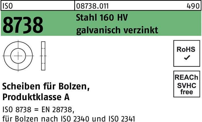 Actual product image Flat washer ISO 8738 f.Bolzen